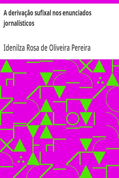 Capa de A derivação sufixal nos enunciados jornalísticos