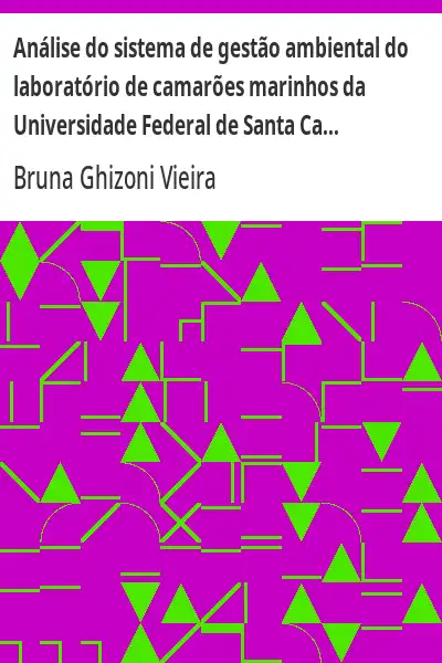 Capa de Análise do sistema de gestão ambiental do laboratório de camarões marinhos da Universidade Federal d