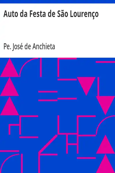Capa de Auto da Festa de São Lourenço - Pe. José de Anchieta