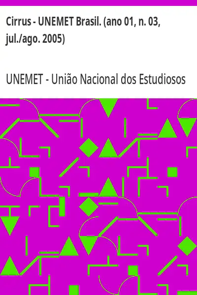 Capa de Cirrus – UNEMET Brasil. (ano 01, n. 03, jul./ago. 2005) – UNEMET