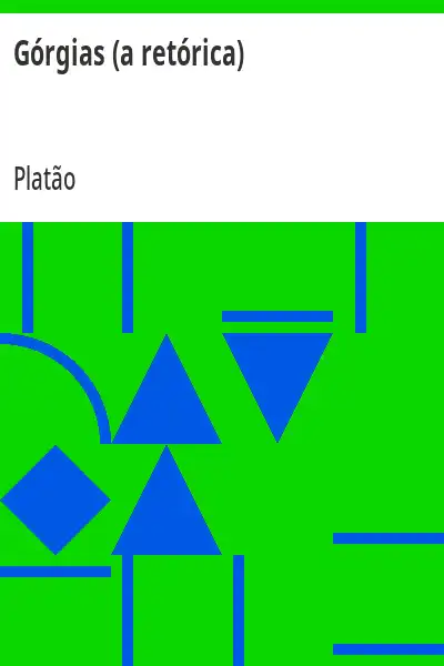 Capa de Górgias (a retórica) - Platão