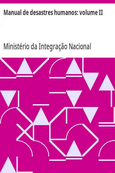 Capa de Manual de desastres humanos:  volume II