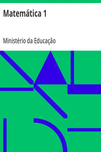 Capa do livro Matemática 1 - Ministério da Educação