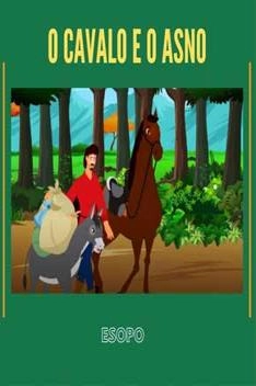 Capa de O Cavalo e o Asno - Esopo