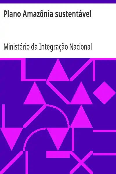 Capa de Plano Amazônia sustentável