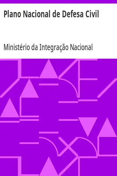 Capa de Plano Nacional de Defesa Civil