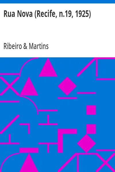 Capa de Rua Nova (Recife, n.19, 1925) - Ribeiro & Martins
