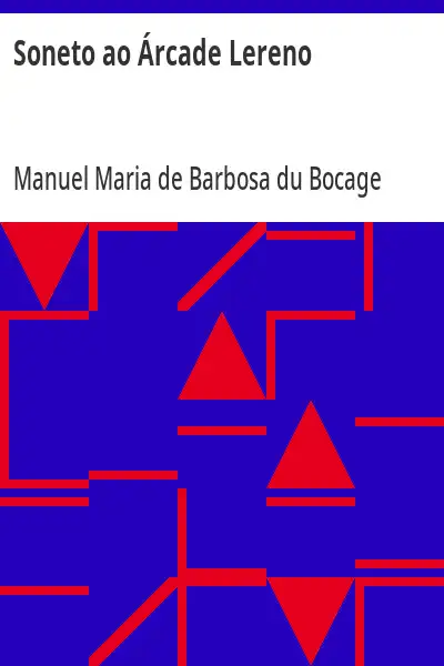 Capa de Soneto ao Árcade Lereno